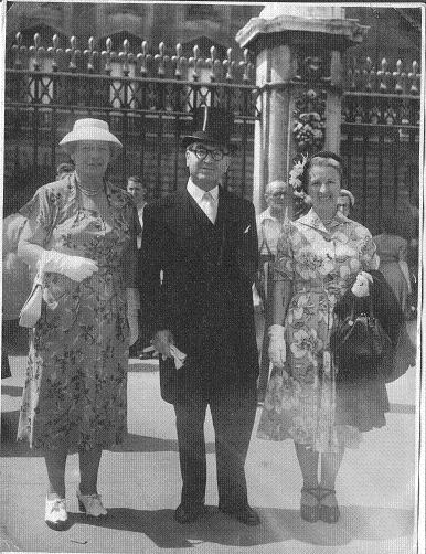 Frank Kenny with wife Elisabeth, left, and sister Mary, right